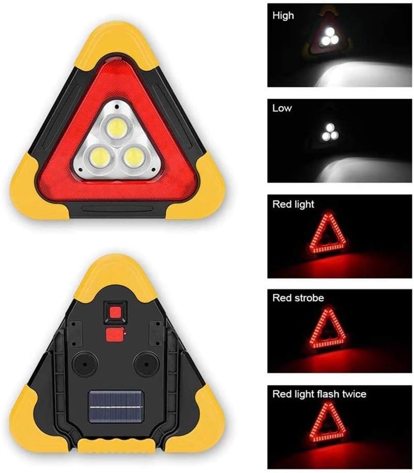 Portable Solar Power Work Light 5 Modes LED 3*Work Light Floodlight view 3