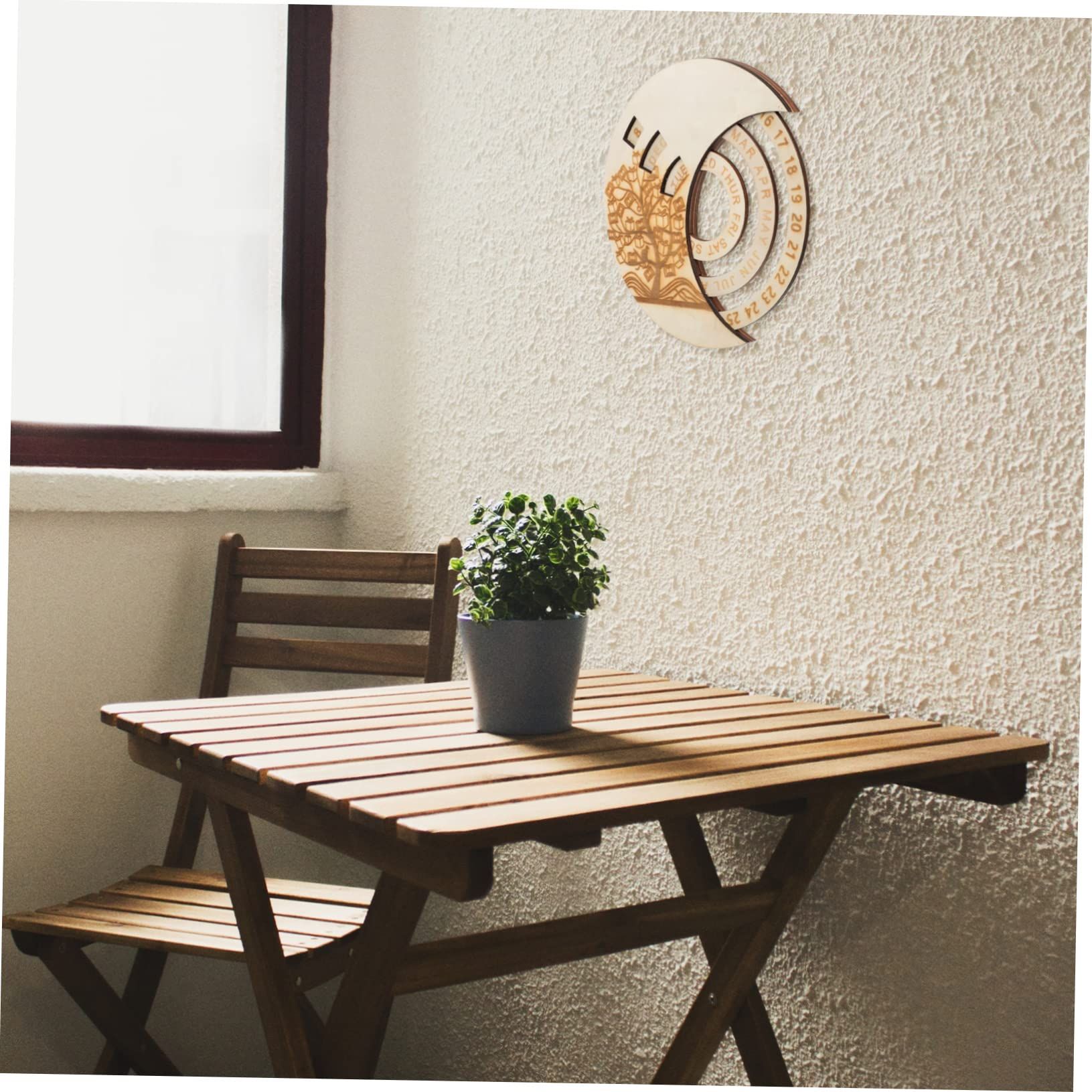Wood Desk Calendar Wooden Hanging Perpetual Calendar Hanging Wall Calendar view 3