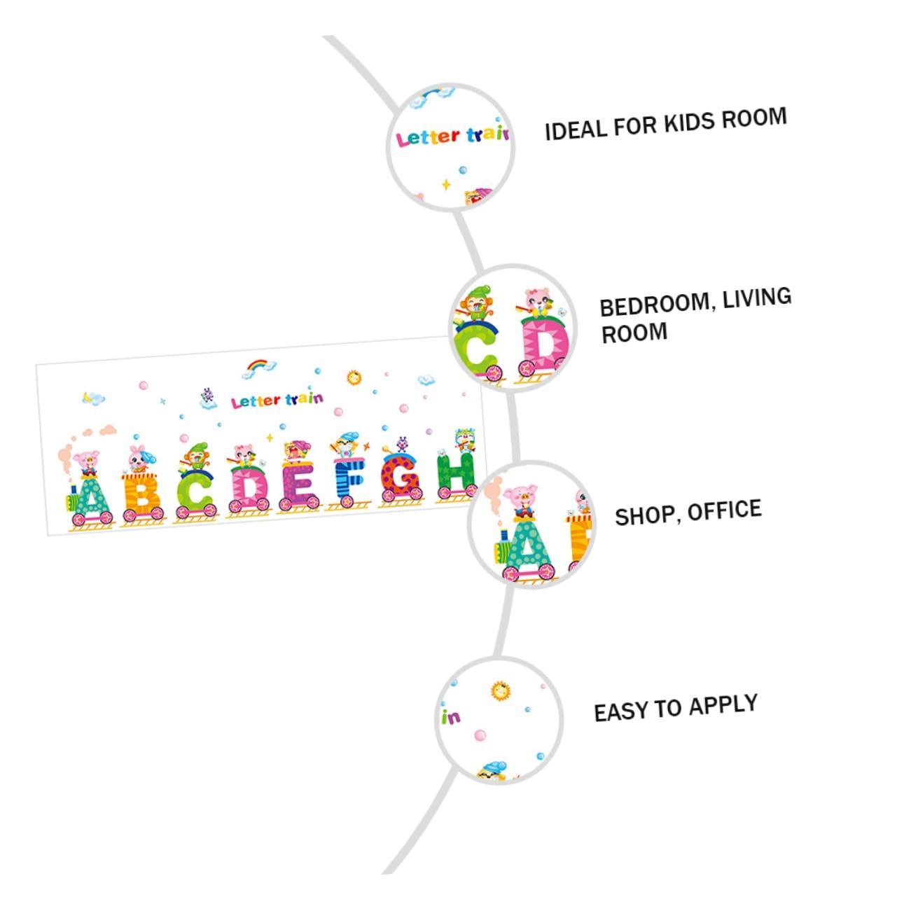 Sticker Sheets for Kids Letter Wall Decor Kindergarten Wall Chart Removable view 4