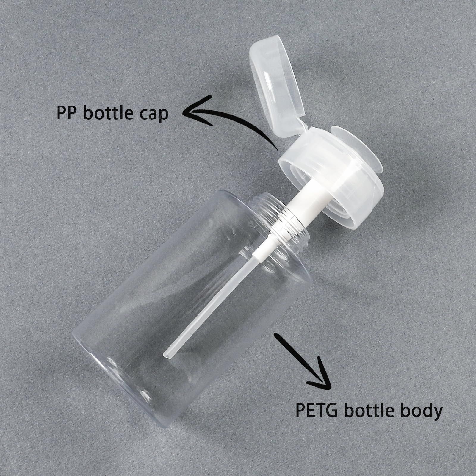 2pcs，Pump dispenser bottle Push down pump dispenser bottle with flip cover view 4
