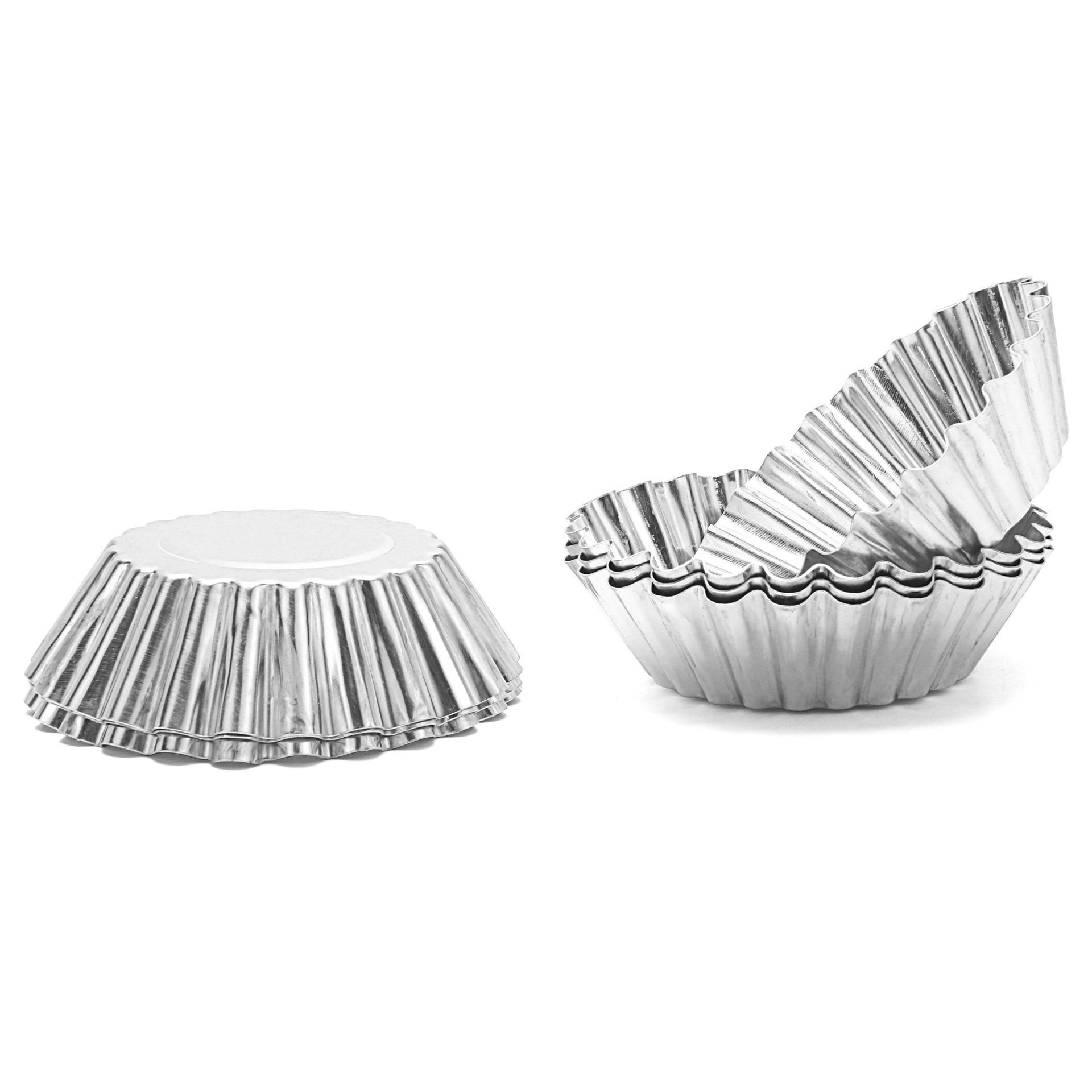 10pcs， Stainless Steel Egg Tart Mold — image 1