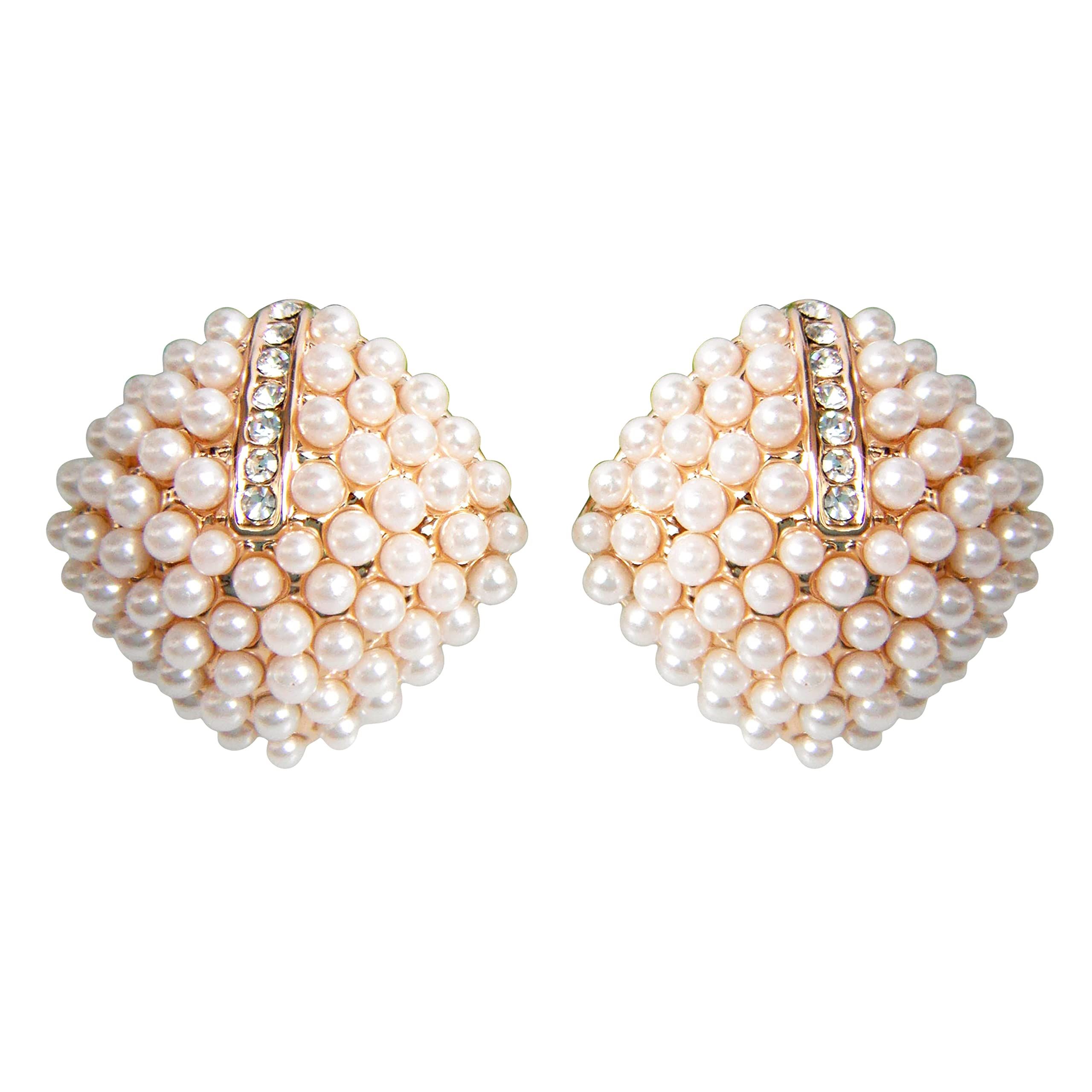 Popular jewelry style small pearl earrings — image 1