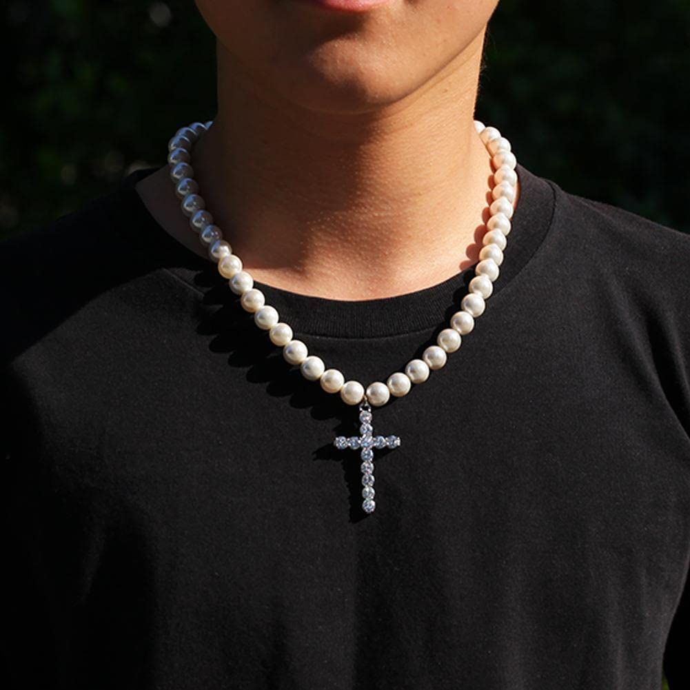 artificial pearl necklace view 3