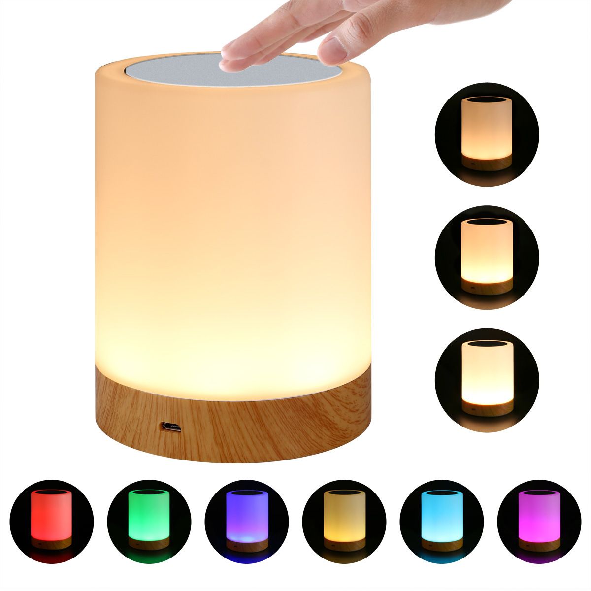 Nightlight, bedroom touch light, living room portable desk lamp, with view 4