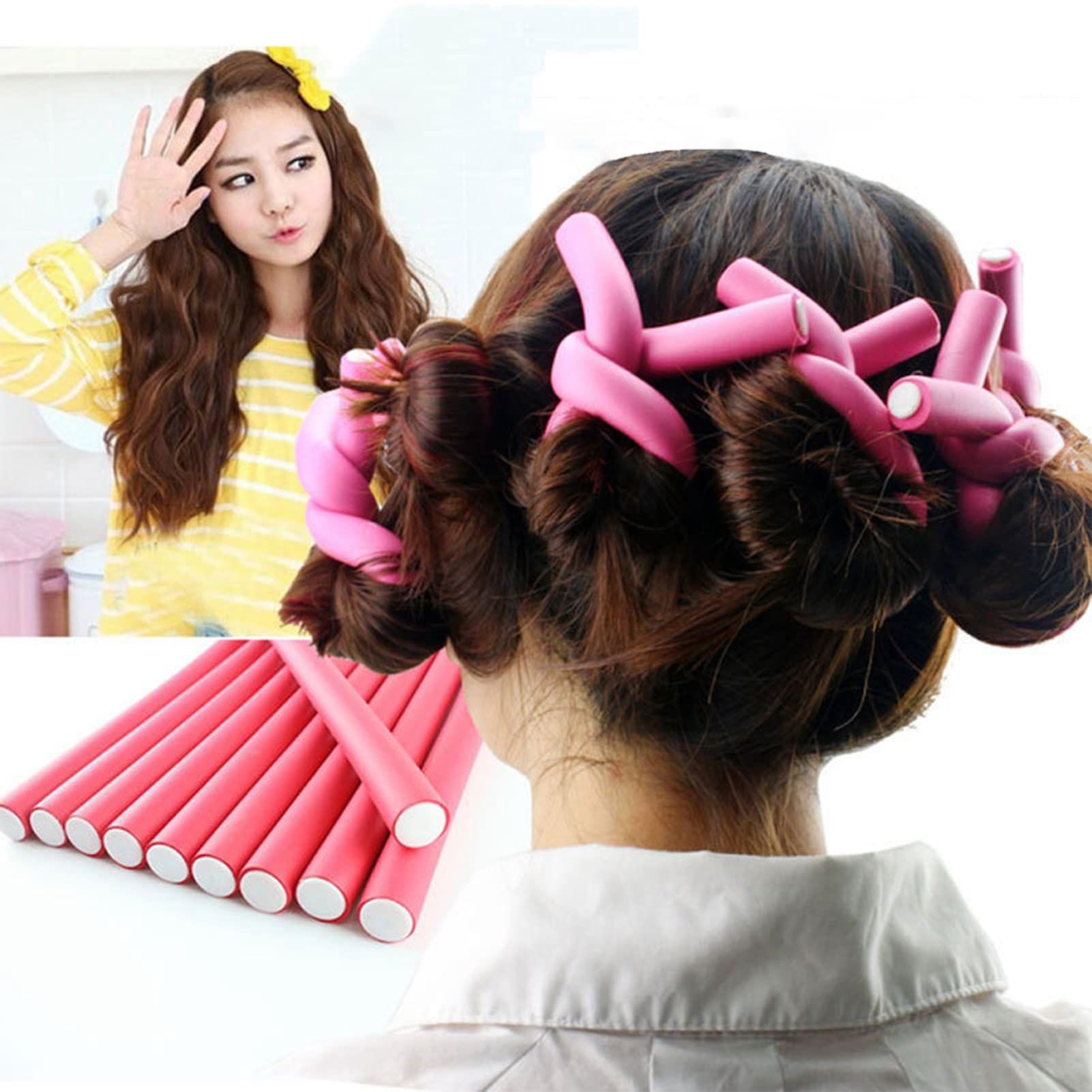 42 Pack Twist-flex Rods 7 Sizes Flexible Curl Sponge Flexi Hair Roller Set view 4