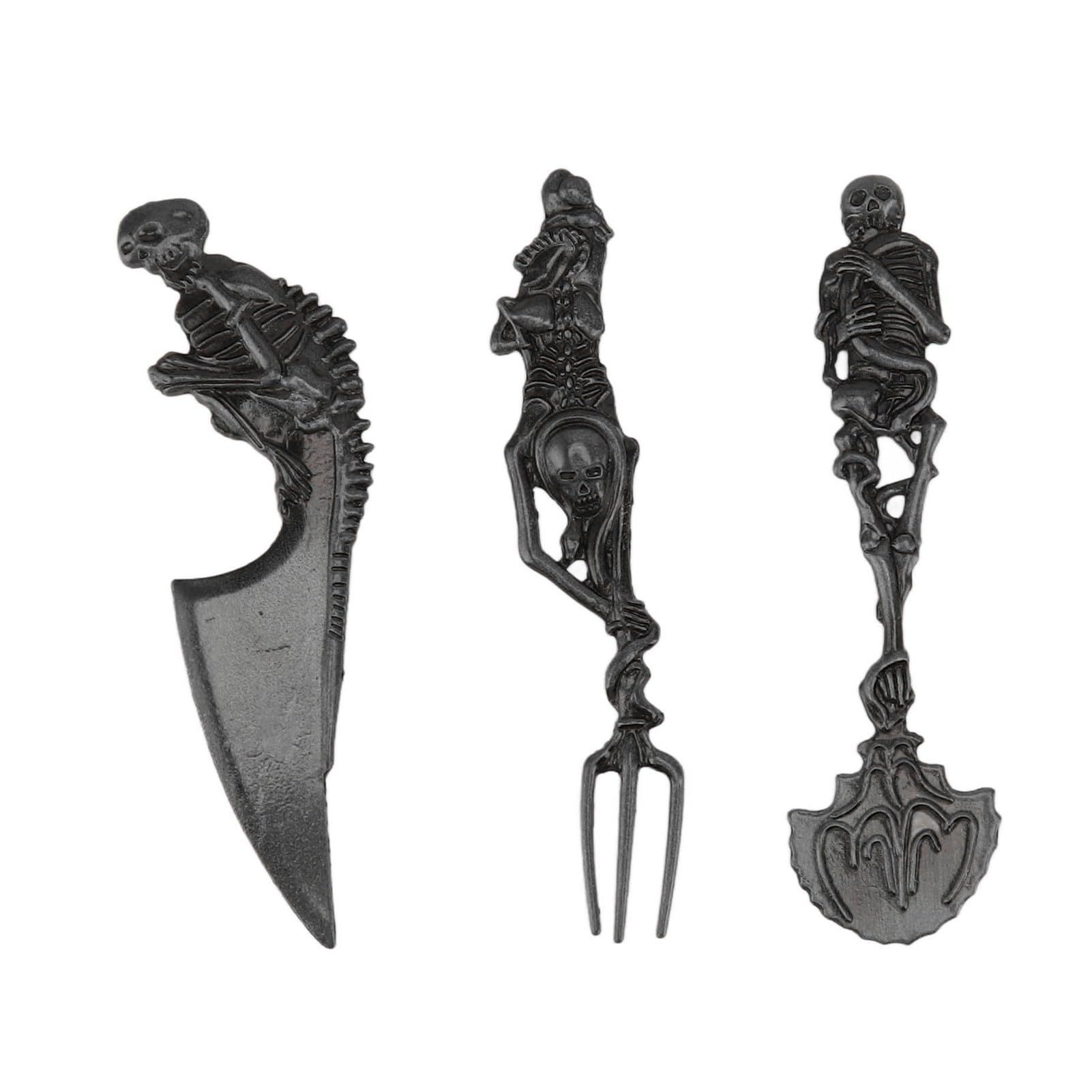 Skeleton Skull Silverware Set — image 1