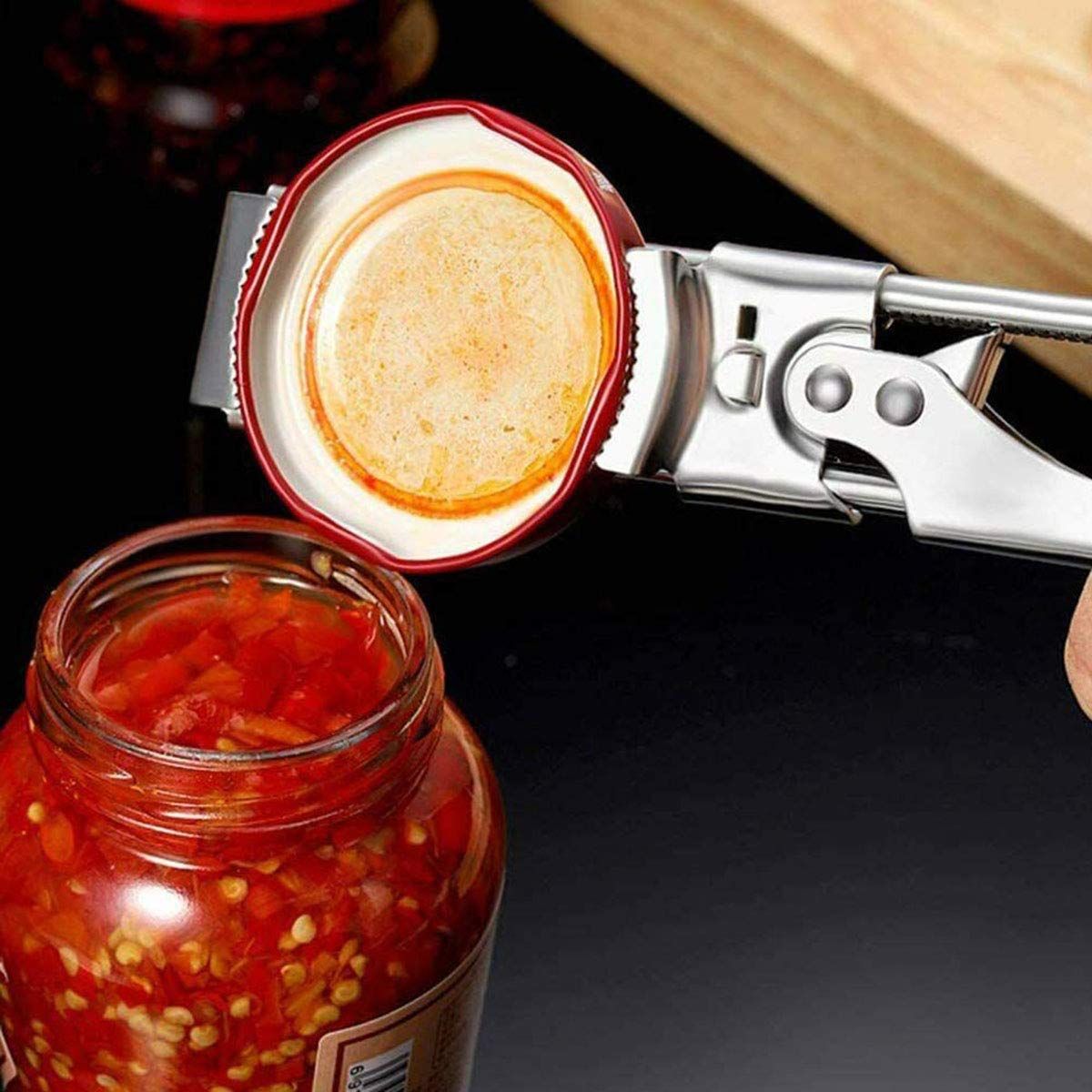 Jar & Bottle Opener, Adjustable Multifunctional Stainless Steel Can Opener Jar view 3