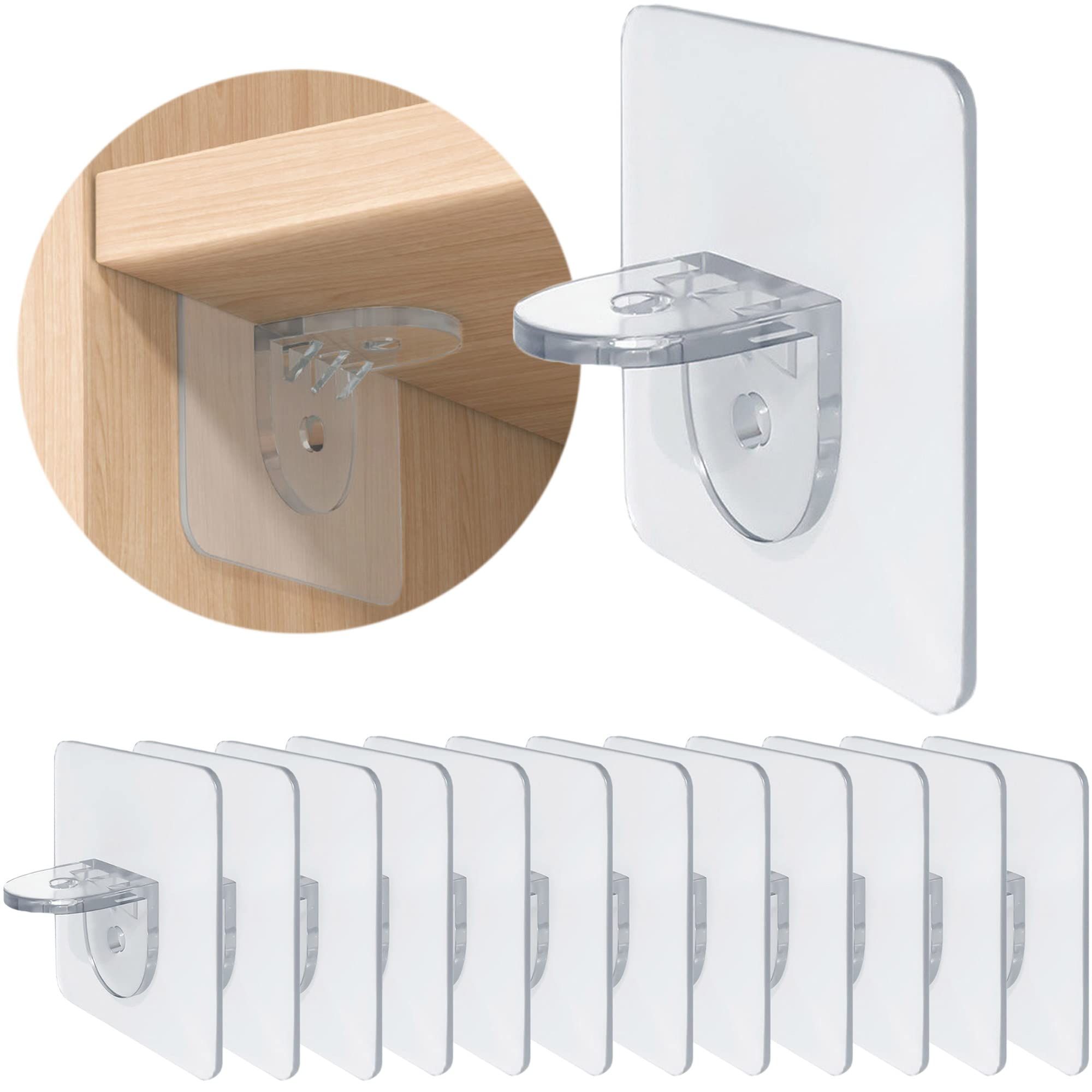 12 Pack Adhesive Shelf Bracket
