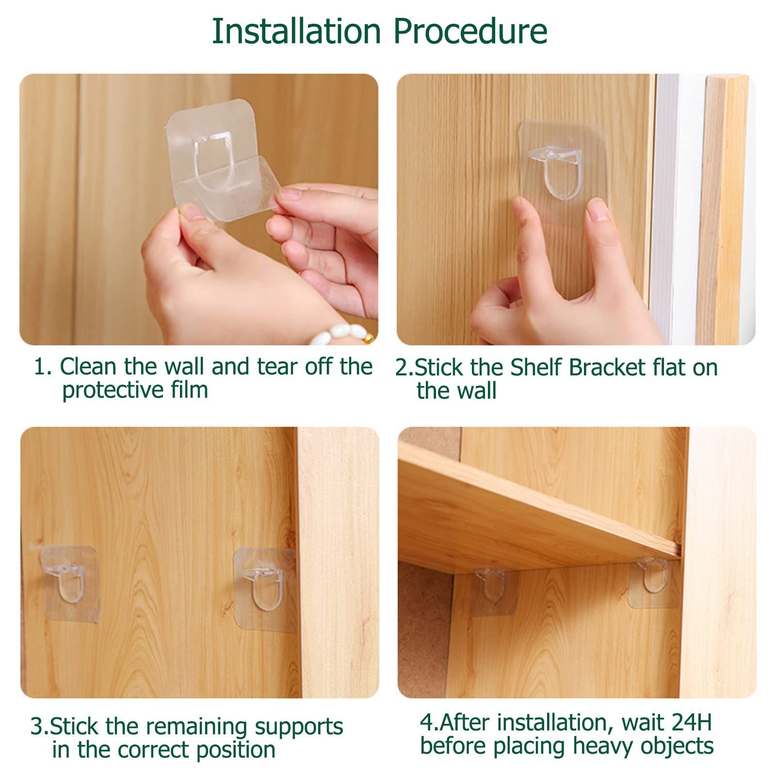 12 Pack Adhesive Shelf Bracket view 3