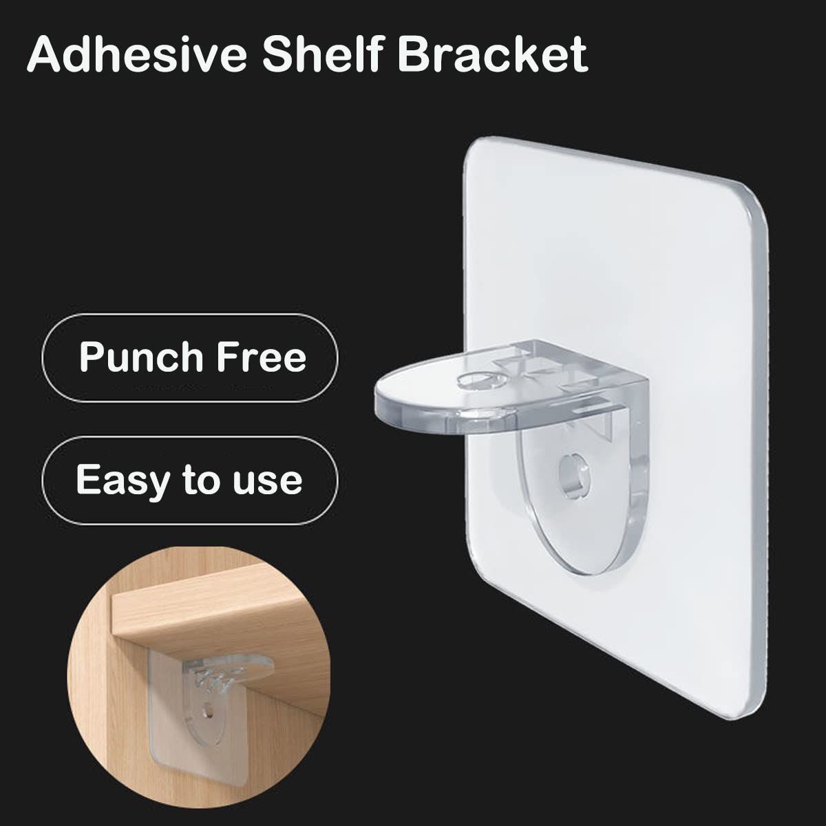 12 Pack Adhesive Shelf Bracket view 5