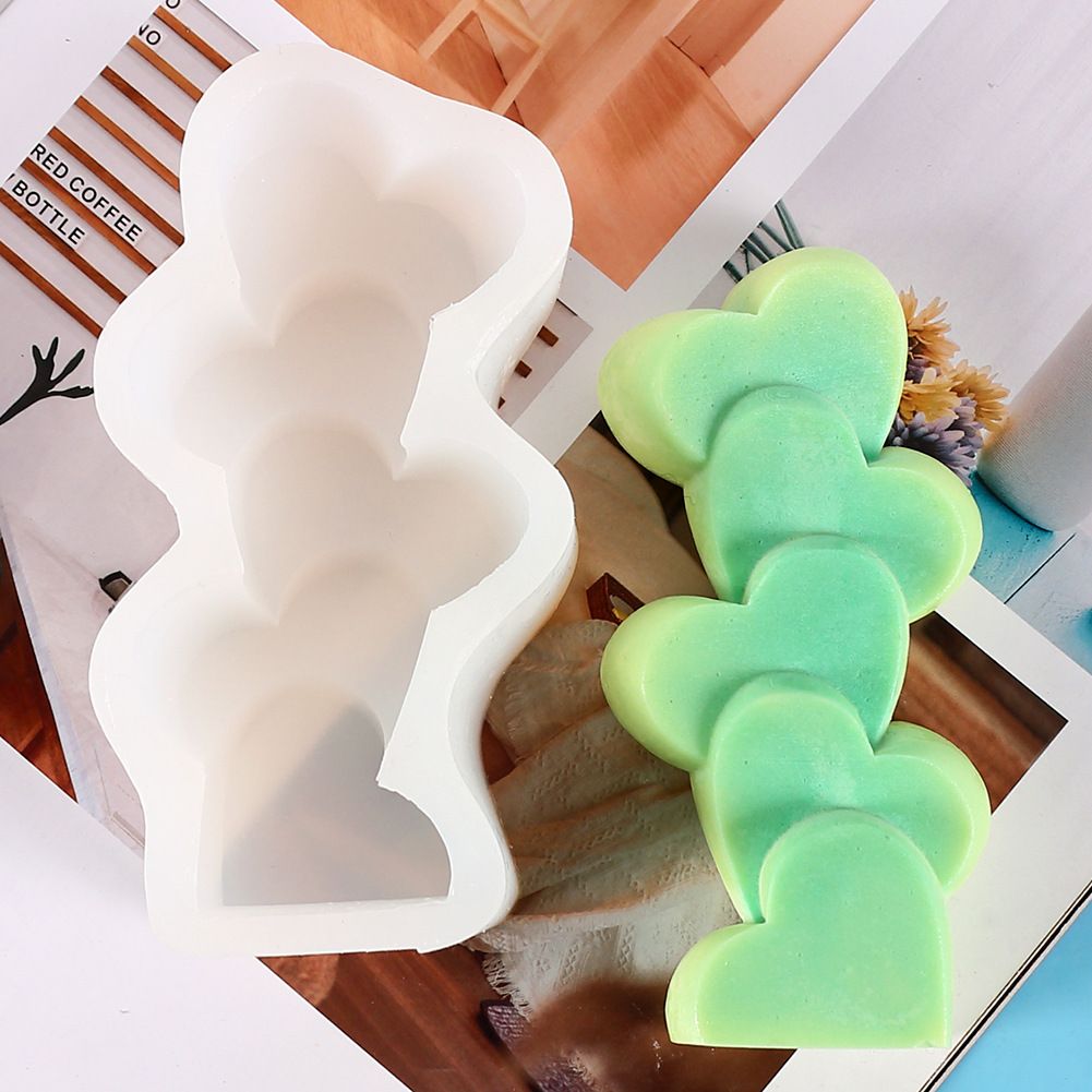 2pcs，Stacking Hearts Shape Candle Mould view 2