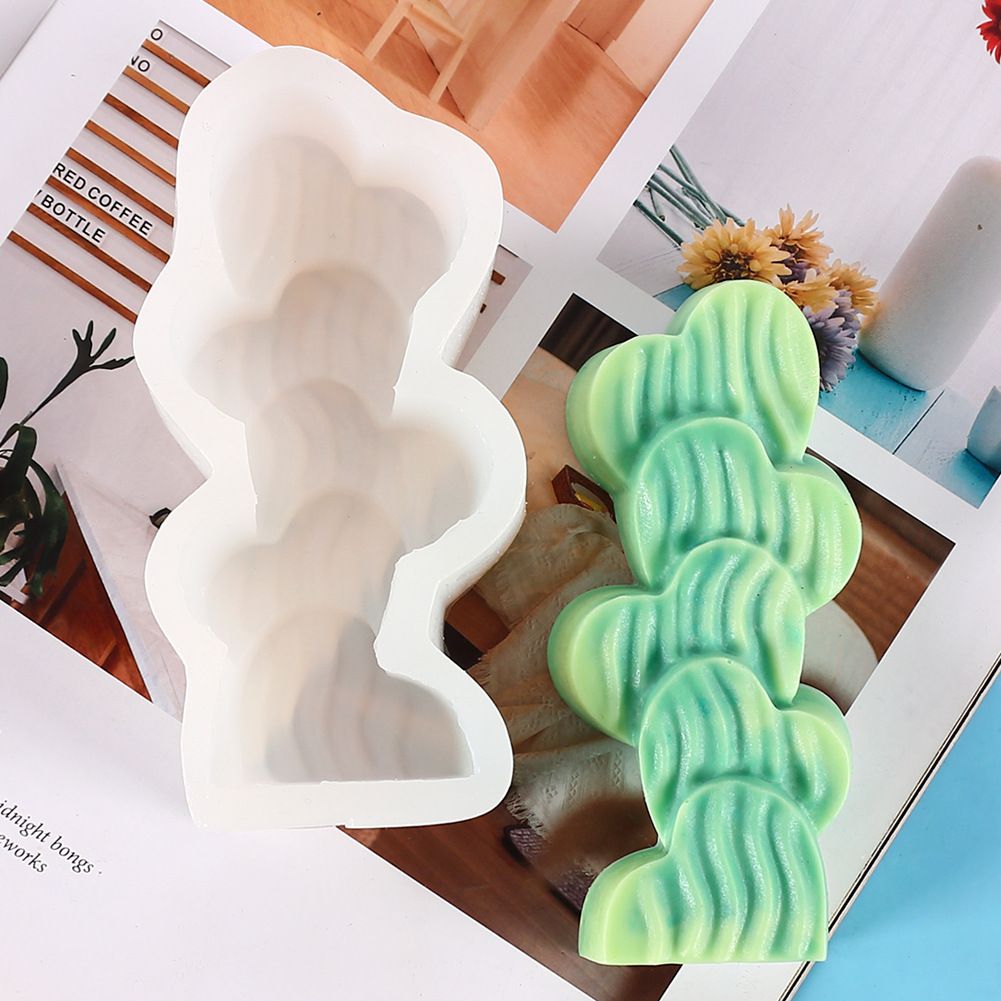 2pcs，Stacking Hearts Shape Candle Mould view 3