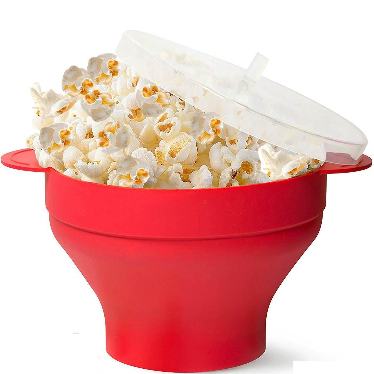 Microwave Popcorn Popper with a lid and convenient built-in handles