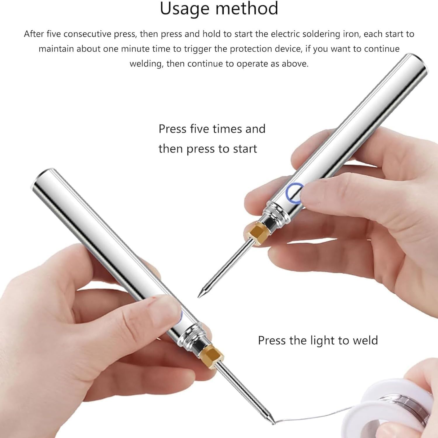 Cordless soldering iron kit wireless welding gun cart battery pen portable view 4