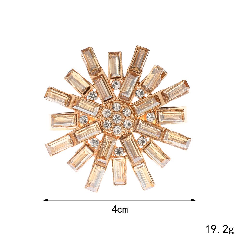 Flower Shape Napkin Ring Set 4Pcs/Set Napkin Ring Faux Crystal Flower Elegant view 5
