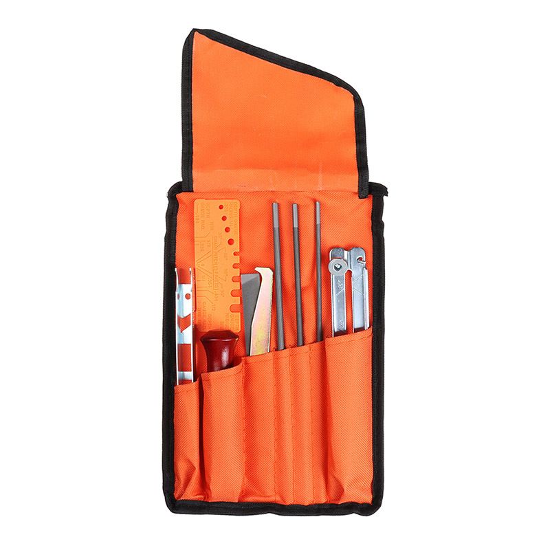 10Pcs Cloth Bag File Set Electric Chainsaw File Round Flat File Guide File — image 1