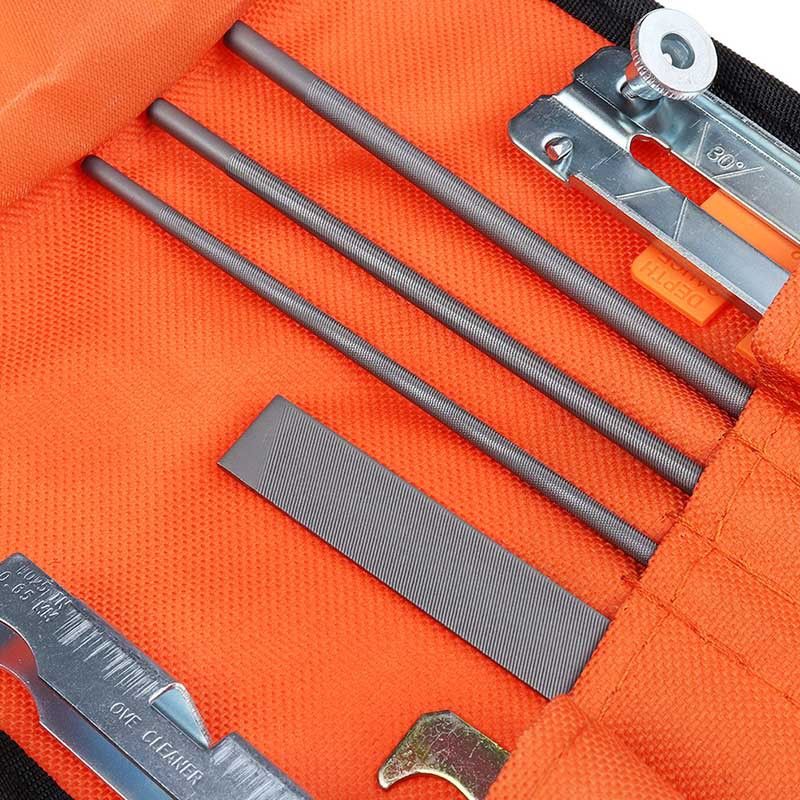 10Pcs Cloth Bag File Set Electric Chainsaw File Round Flat File Guide File view 4