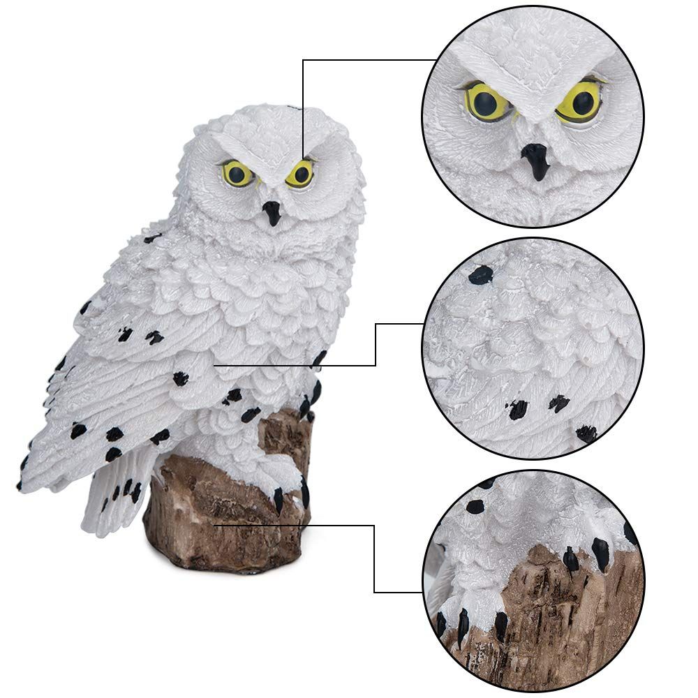 Owl Gifts for Owl Lovers Solar Powered Garden Owl Statue Waterproof Hanging view 3