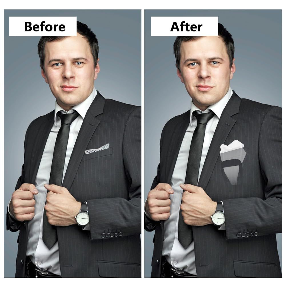 6 Pcs Pocket Square Holder for Men view 2