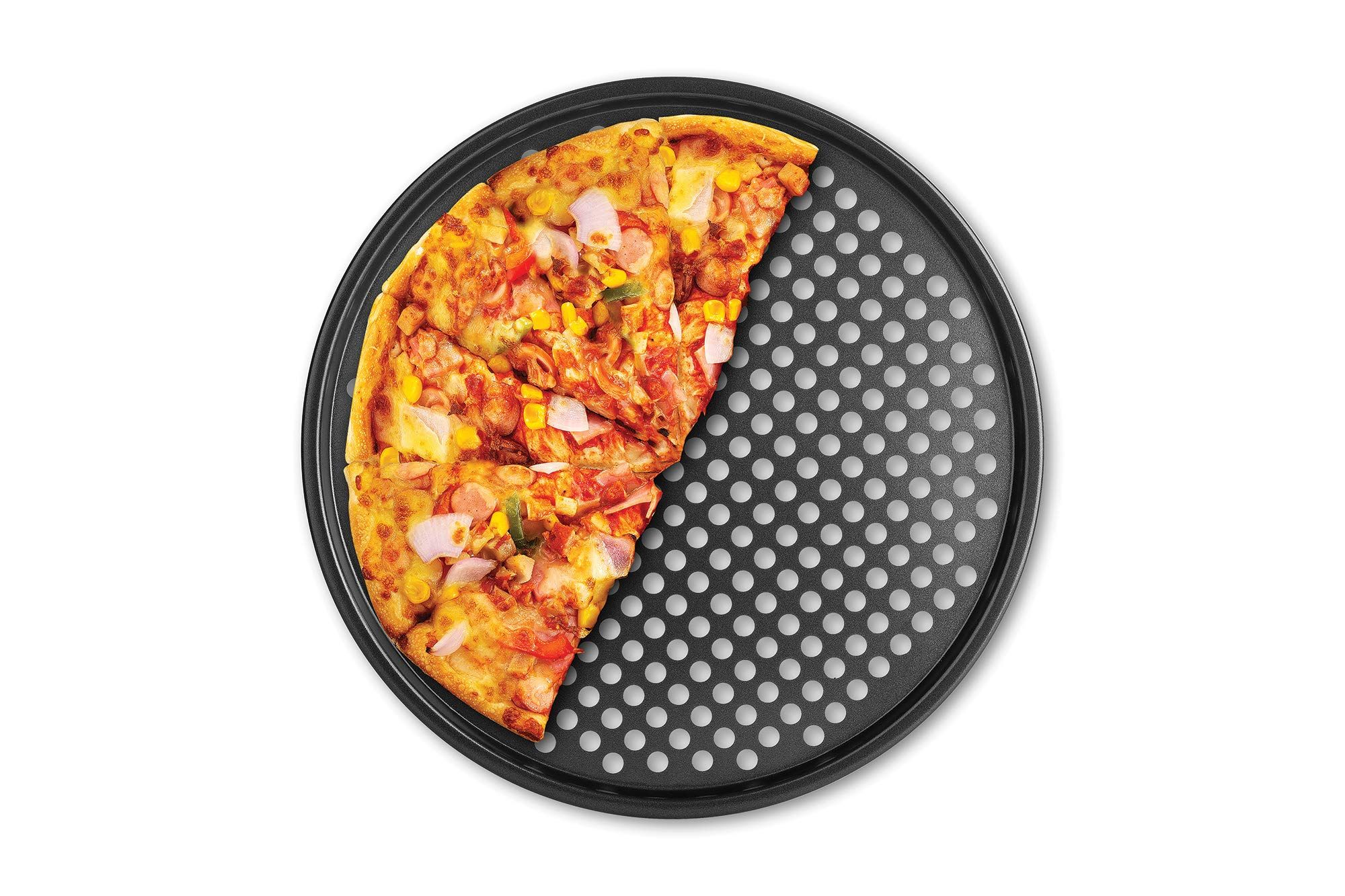 1PCS Round Pizza Pan 31.5cm Pizza Pan with Holes view 4