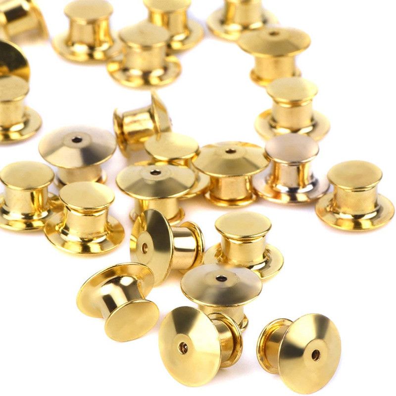 30 Pieces Metal Pin Backs Locking Pin Keepers Locking Clasp-Locking Pin Keeper view 2