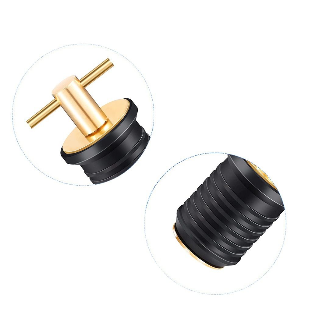 2 Pieces T-Handle Drain Plug Twist-Turn Marine Boat Drain Plugs Rubber Plugs view 3