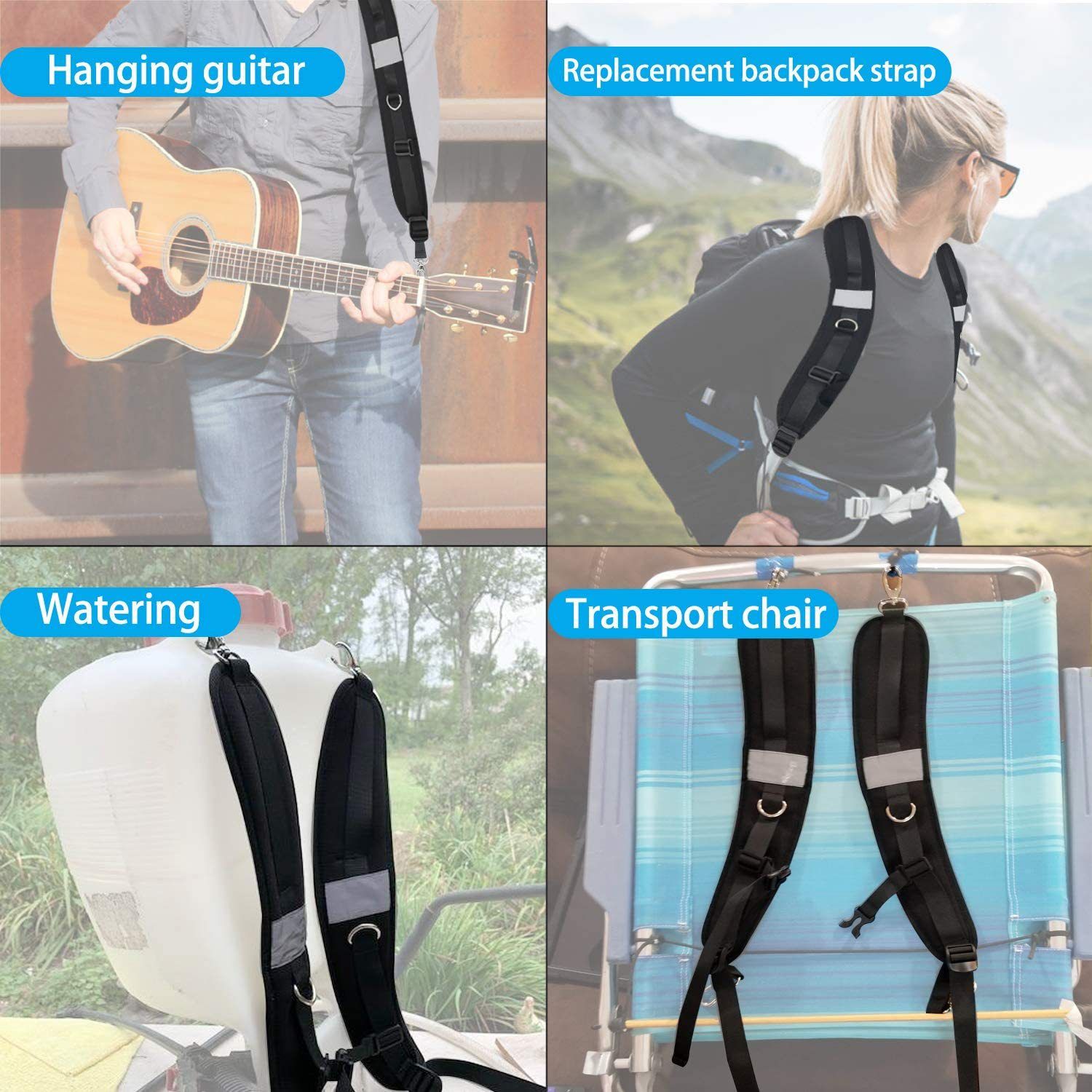 1 pcs Backpack Waterproof Replacement Shoulder Strap with Adjustable Belt for view 2