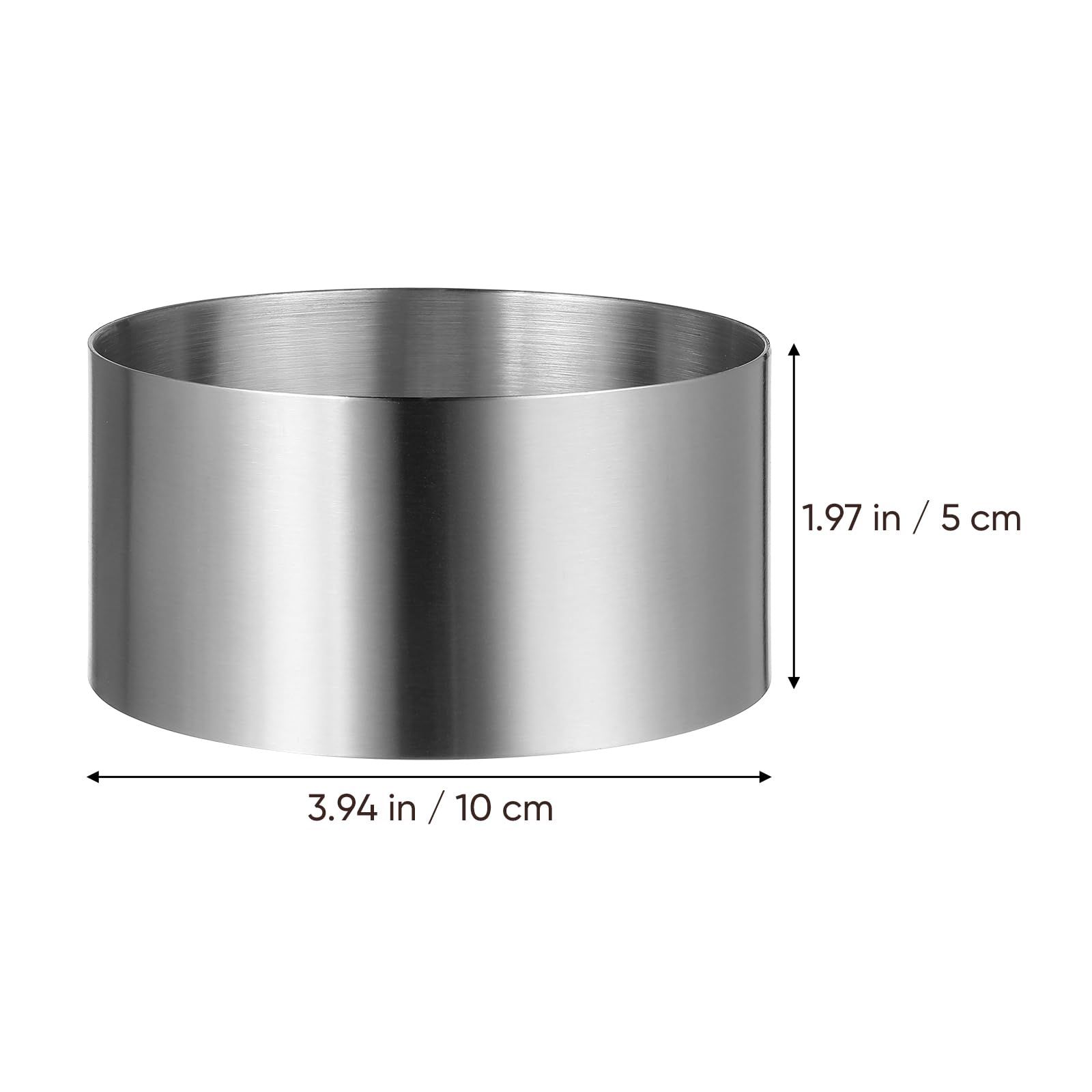 4 pcs Stainless Steel Round Cake Mold Mousse Mold Cake Ring Cookie Baking Mold view 3
