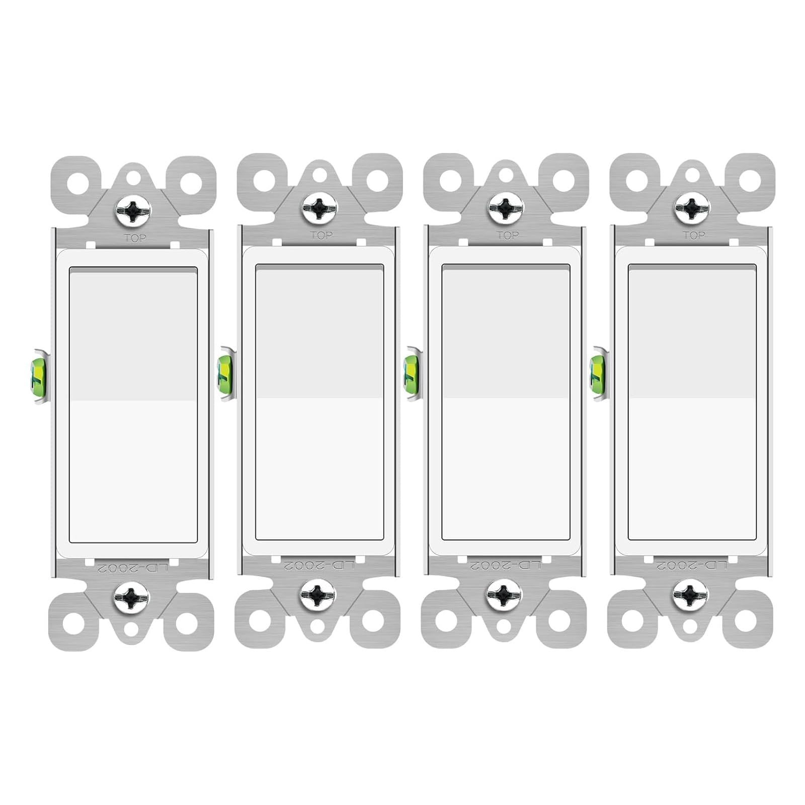4Pack Three Way Switch Rocker Switch 15A 120/277V — image 1