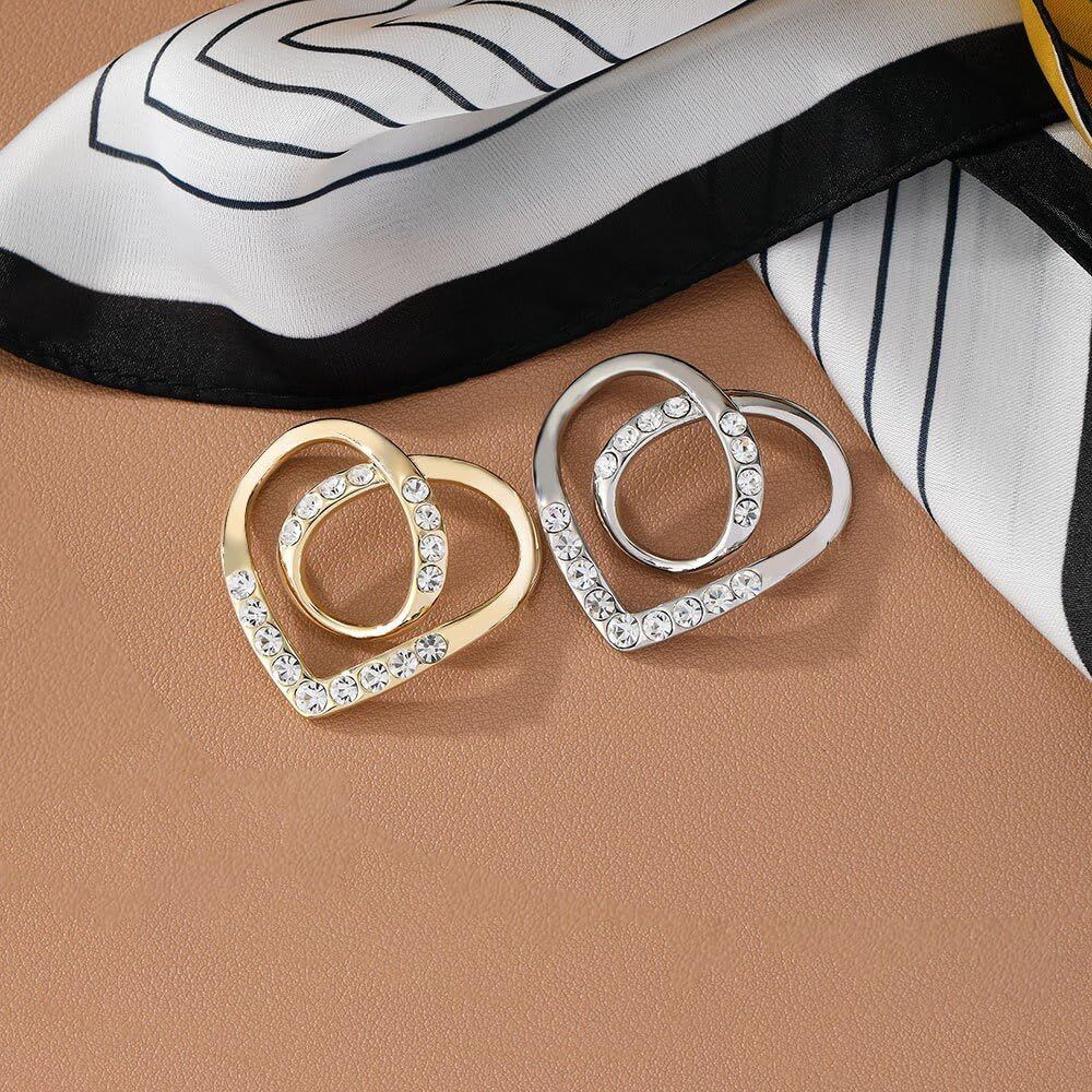 4 PCS Scarf Buckle for Women Rhinestones Pearl Silk Scarf Clips Fashion Clasp view 5