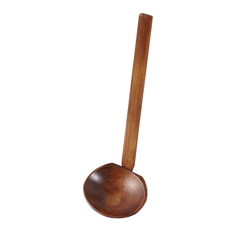 2 Pieces Handcrafted Wooden Ramen Spoon and Colander with Long Handle Home — image 1