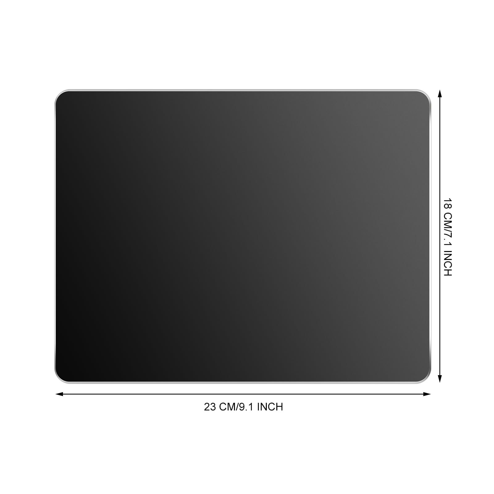 Aluminum Mouse Pad with Non-Slip Rubber Base and Micro Sand Blasting Alloy view 2