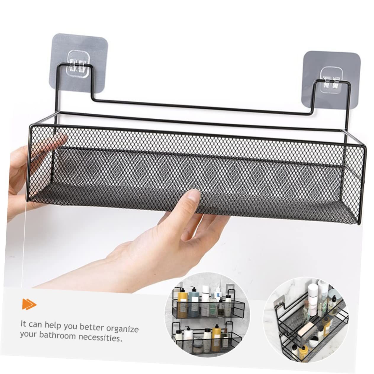 Shelf Wall Baskets Towel Organizer Wire Baskets for Storage Pantry Bathroom view 4