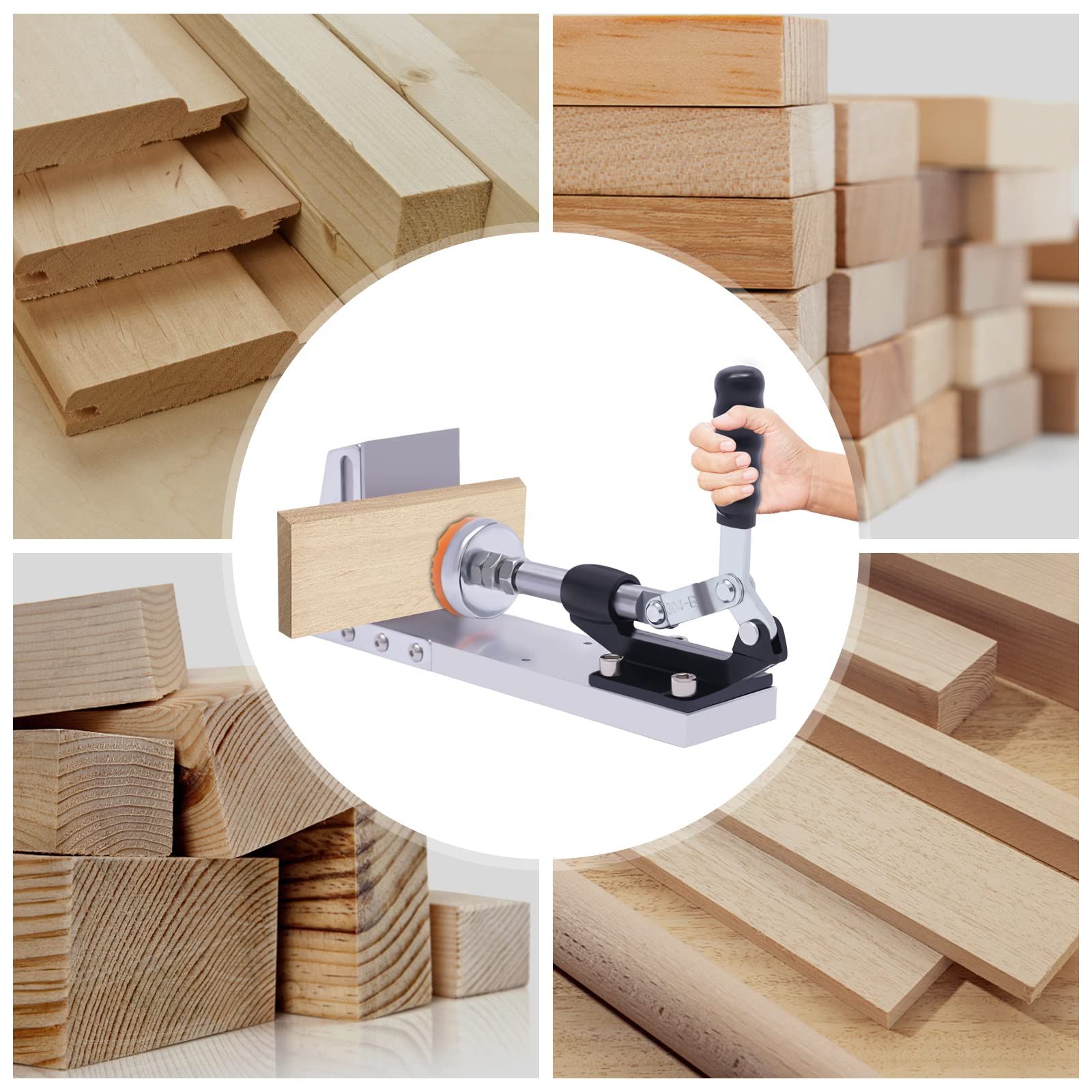 Pocket Hole Jig Kit, 7 Pieces Inclined Hole Positioner Dowel Drill Joinery view 2