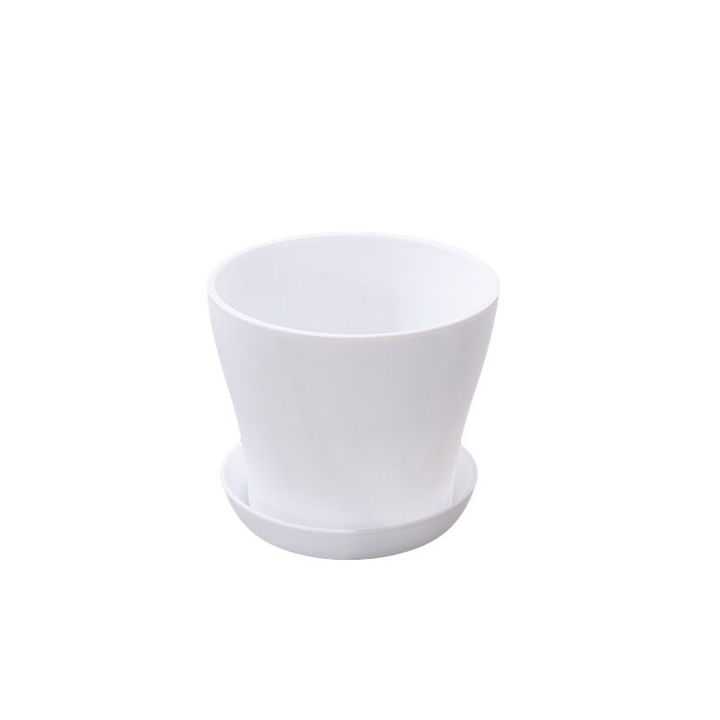 5 Pack Plastic Flower Pot Indoor Outdoor Modern Decorative Plant Pots with — image 1