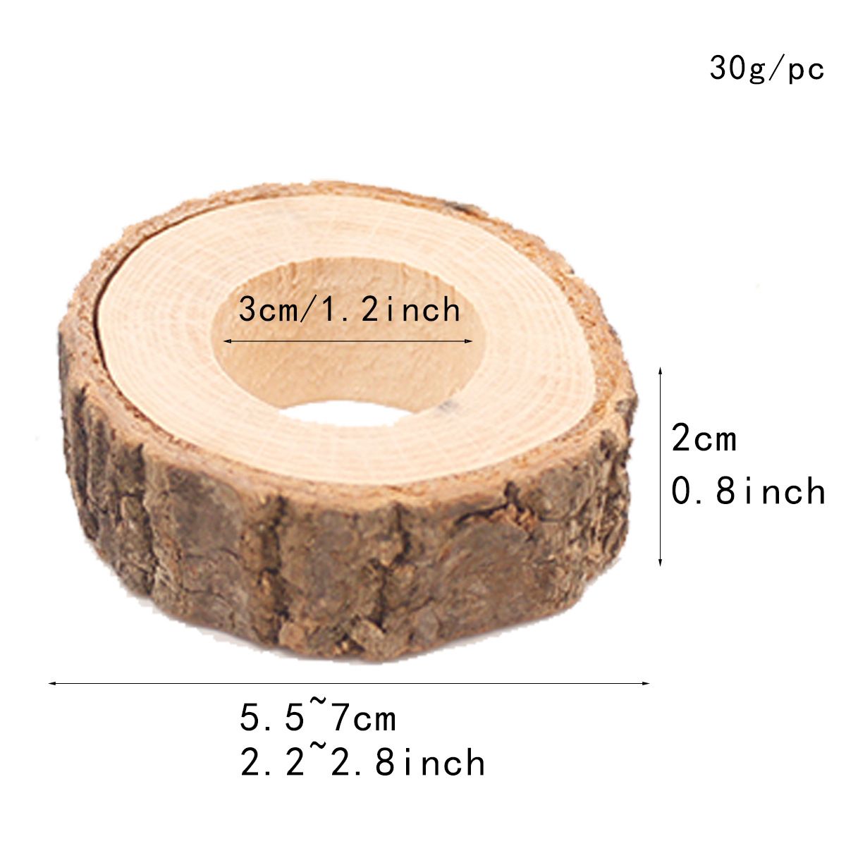 6pcs Wooden Napkin Ring Table Napkin Rings Dining Room Table Decor Creative view 3