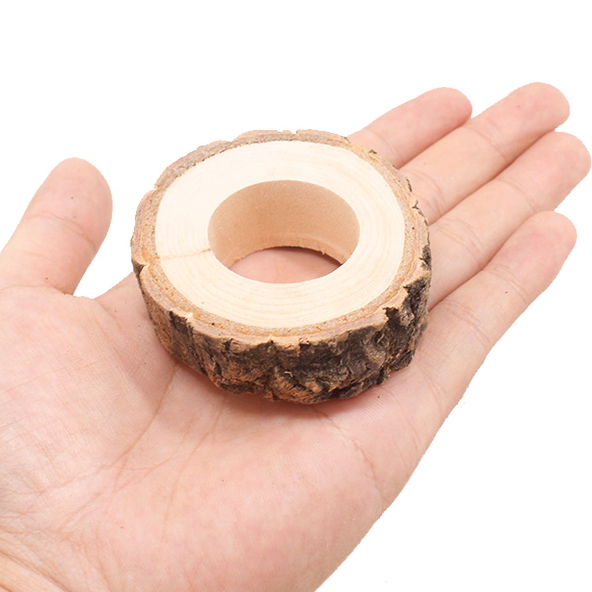 6pcs Wooden Napkin Ring Table Napkin Rings Dining Room Table Decor Creative view 5