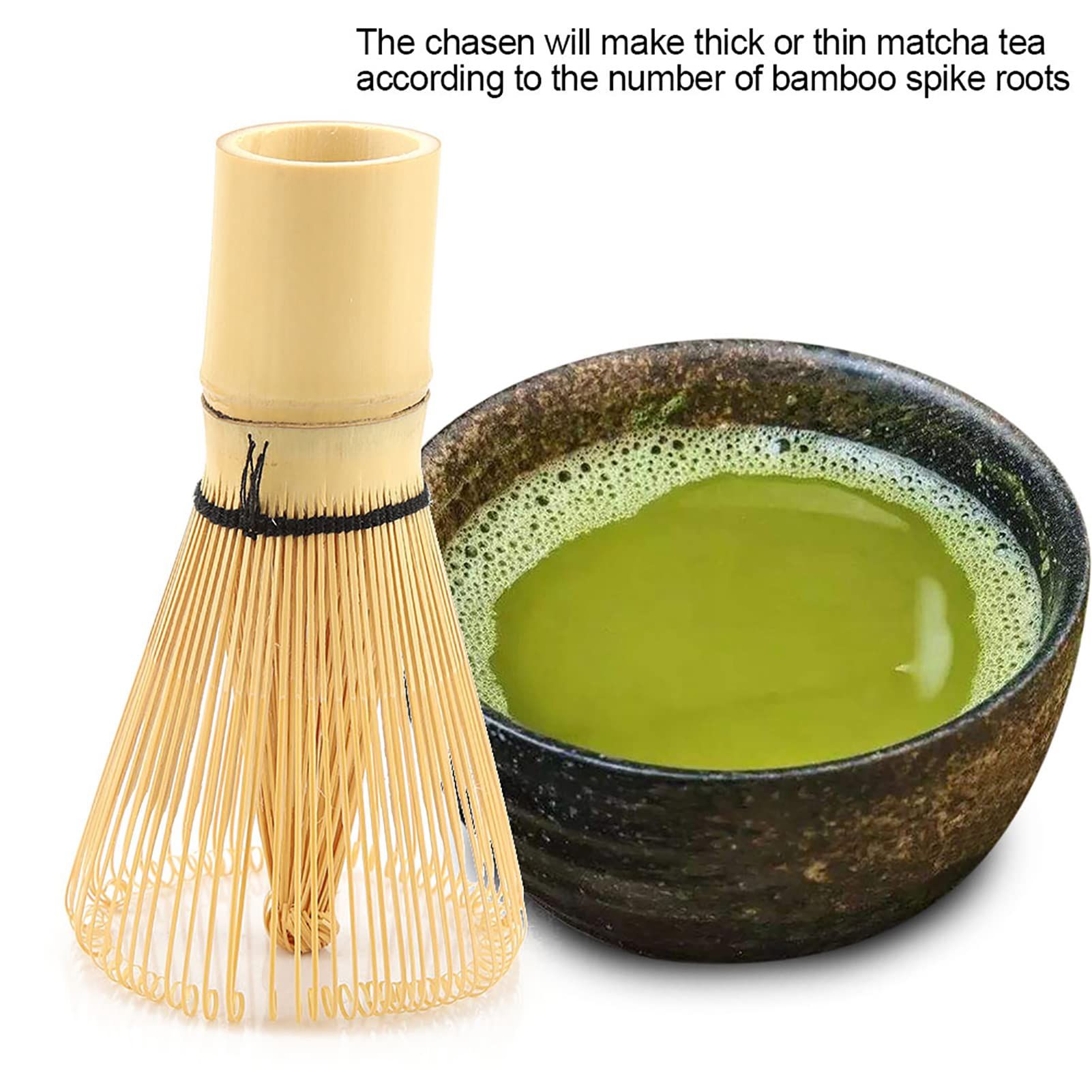 Tea Accessories Set Tea Whisk Bamboo Whisk Matcha Whisk Egg Hole Puncher view 4