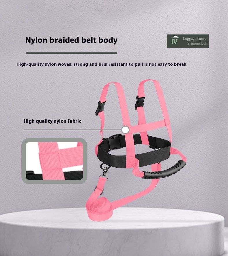 Pink Protection Belt Children Skiing Straps Ski Training Harness Ski Auxiliary view 2