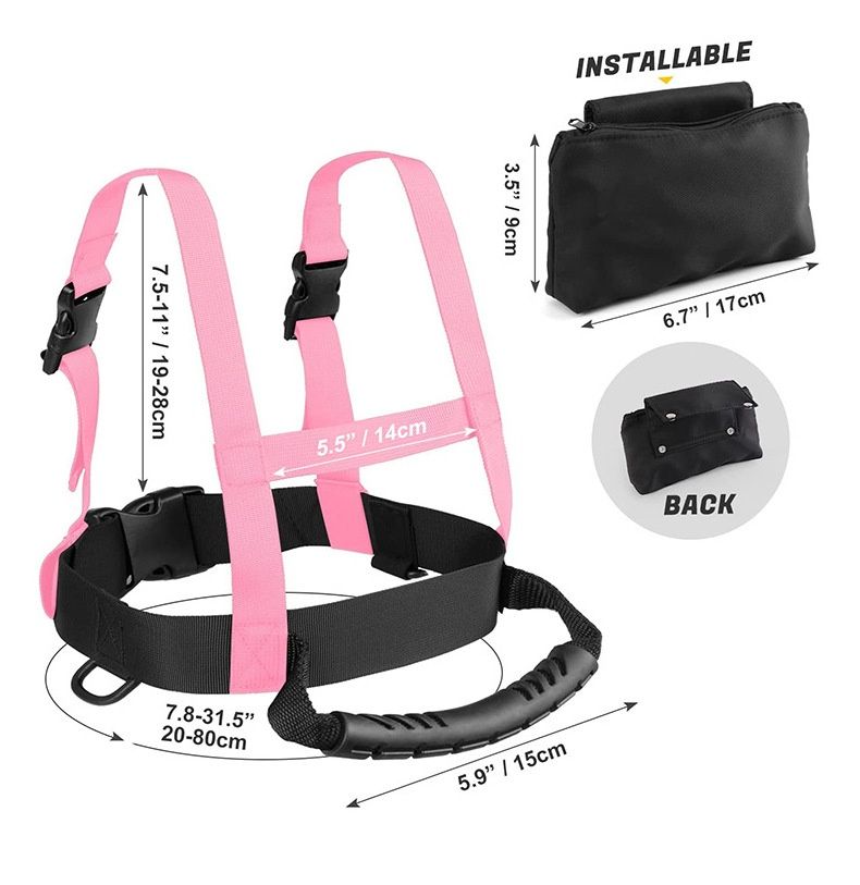 Pink Protection Belt Children Skiing Straps Ski Training Harness Ski Auxiliary view 5