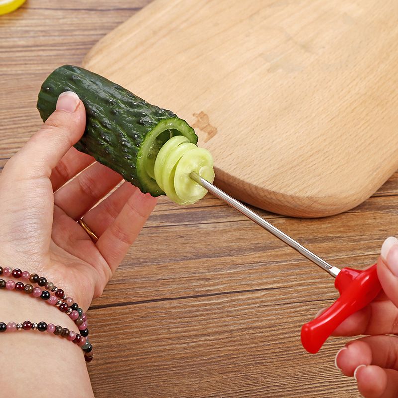 Vegetables Spiral Knife Carving Tool Potato Carrot Cucumber Salad Chopper view 2