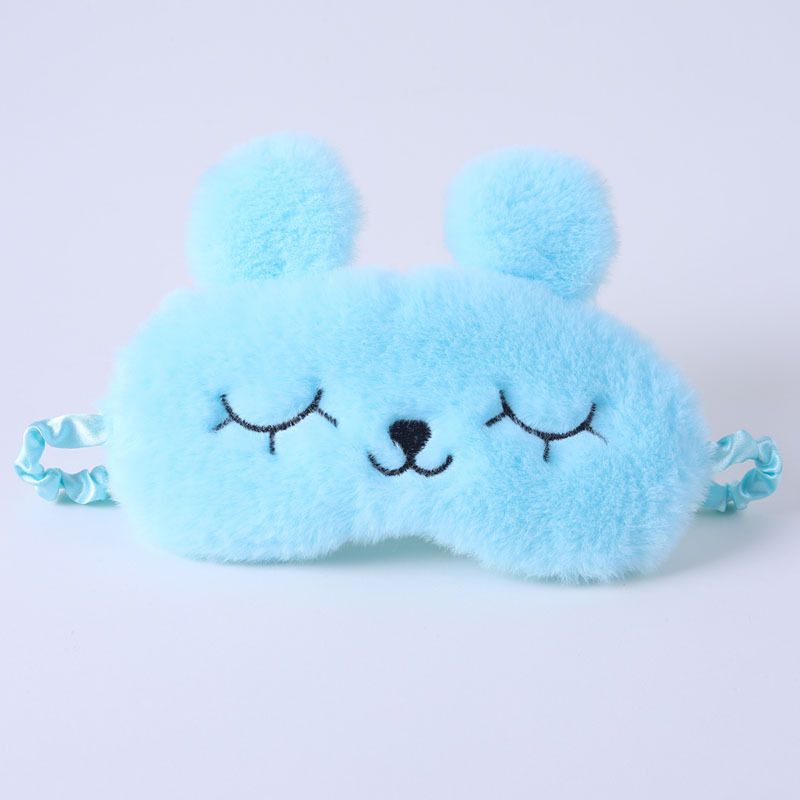 4 Pack Cute Animal Rabbit Sleeping Eye Mask Soft Plush Blindfold Sleep Masks — image 1