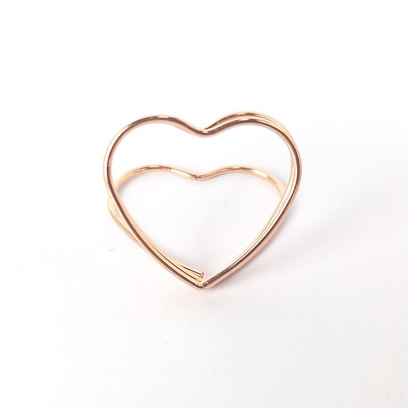20pcs Heart Card Holders Rose Gold Mini Place Card Holder Cute Name Card view 5
