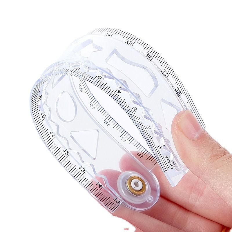 2pcs Unbreakable Clear Rulers 30cm Shatterproof Folding Flexible Ruler for view 4