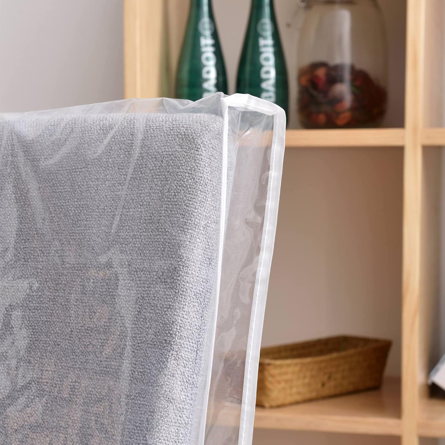 2 Pcs Plastic Chair Covers Waterproof Dining Chair Cover with Protective Cover view 5