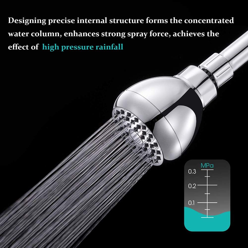 High Pressure Shower Head 3 Inches Anti-clog Anti-leak Fixed Showerhead Chrome view 4