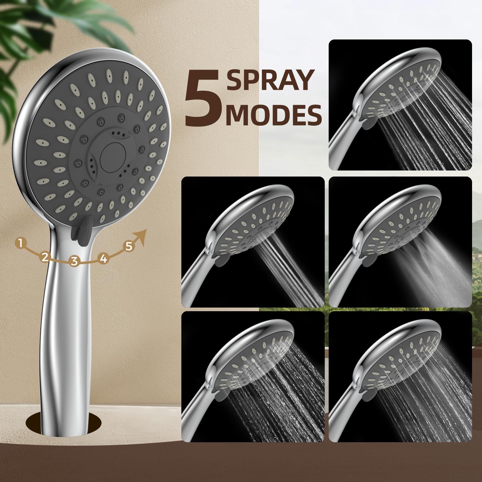 High Pressure Handheld Shower Head view 4