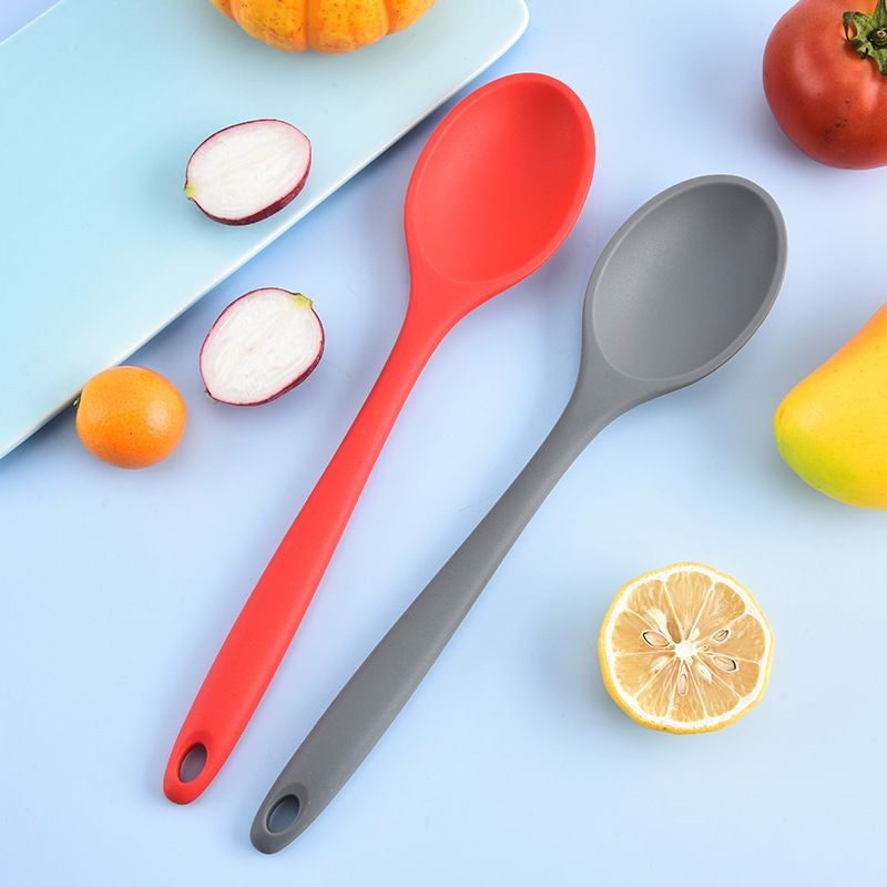 4 Pcs Silicone Mixing Spoons Nonstick Heat Resistant BPA Free Basting Spoons view 4