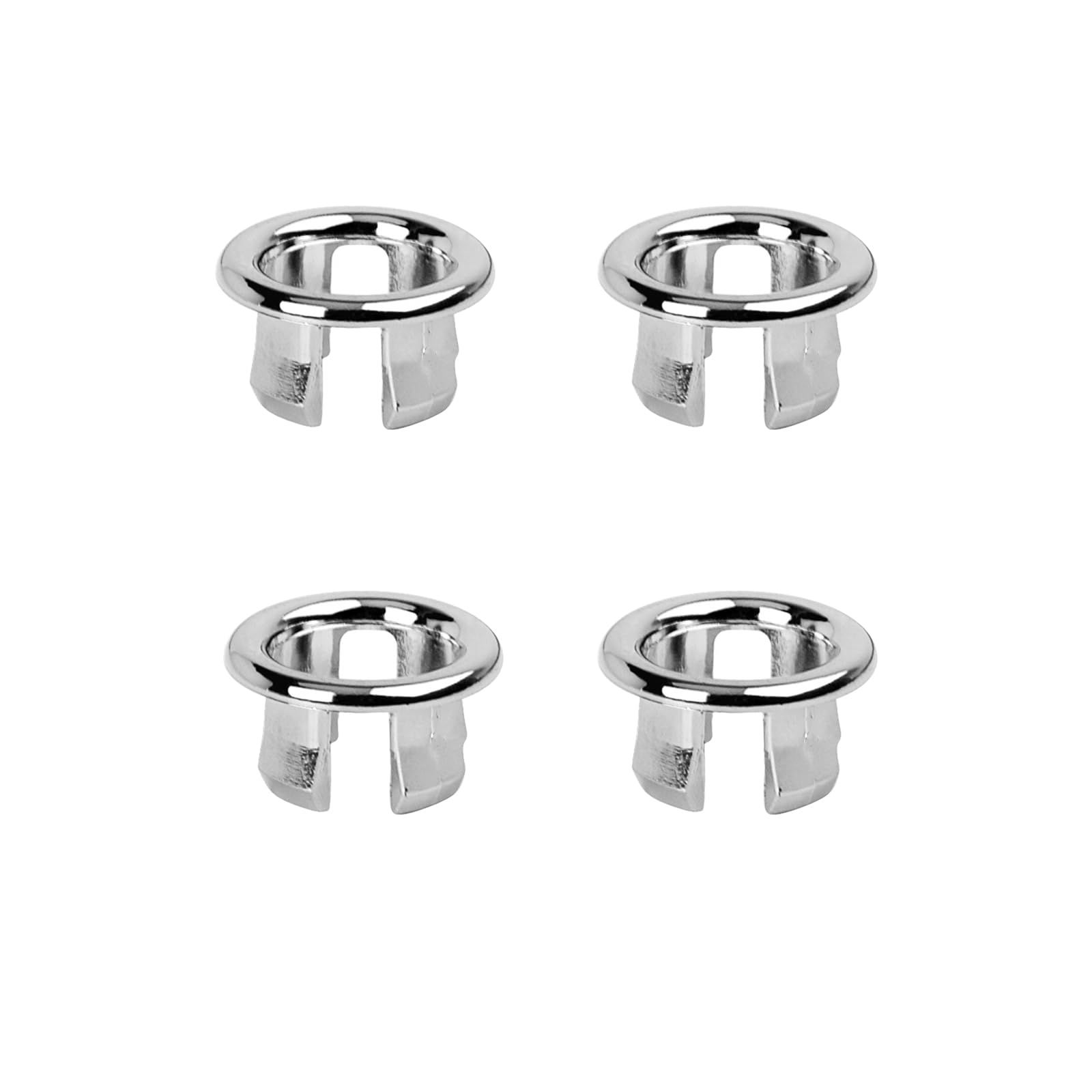 4 Pack Bathroom Basin Sink Round Hole Trim Chrome Overflow Cover Rings Hole