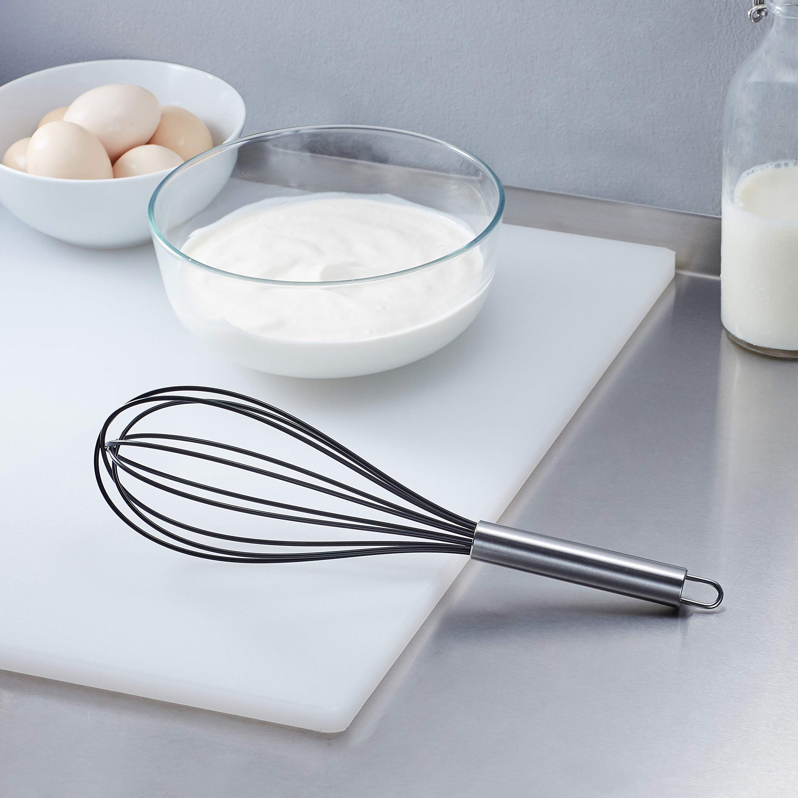 Whisks Stainless Steel & Silicone Non-Stick Coated Small Whisk Set 8" 10" 12" view 5